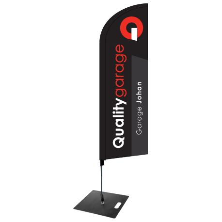Beachflag 290cm + mast + base plate