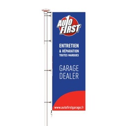 banniervlag 400x150cm MET NAAM GARAGE
