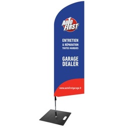 beachflag 290cm + mast + voetplaat